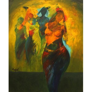 Maqbool Ahmed, 24 x 30 inch, Oil on Canvas, Figurative Painting, AC-MA-009